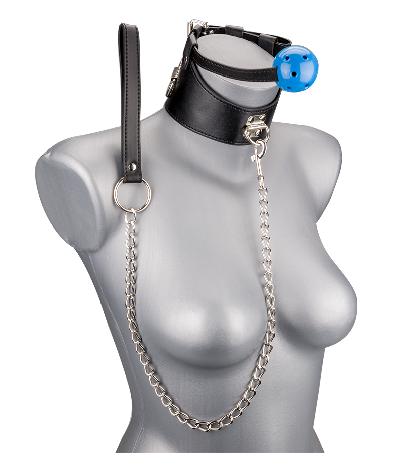 Ballknebel mit Bondage-Halsband