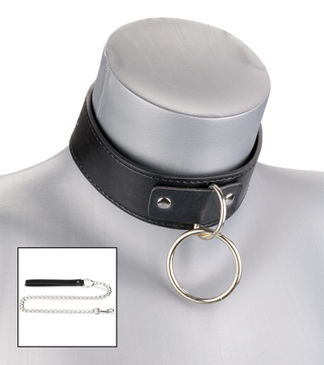 BDSM-Halsband mit O-Ring und Kette