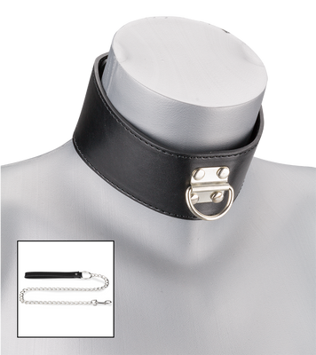 BDSM-Halsband mit Schloss und Leine
