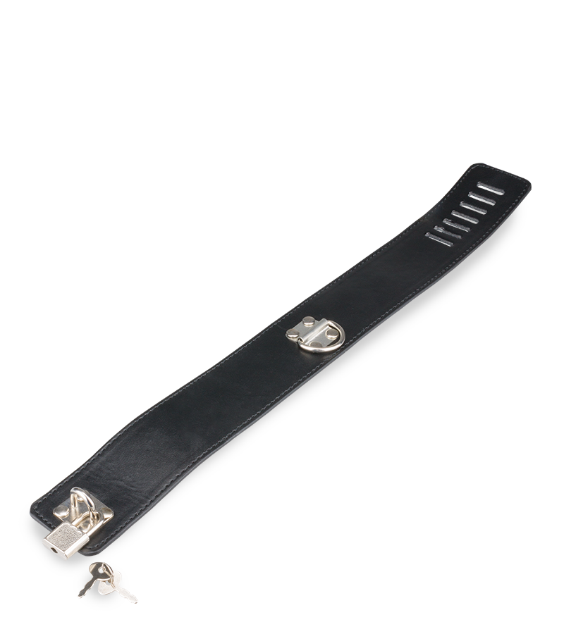 BDSM-Halsband mit Schloss und Leine
