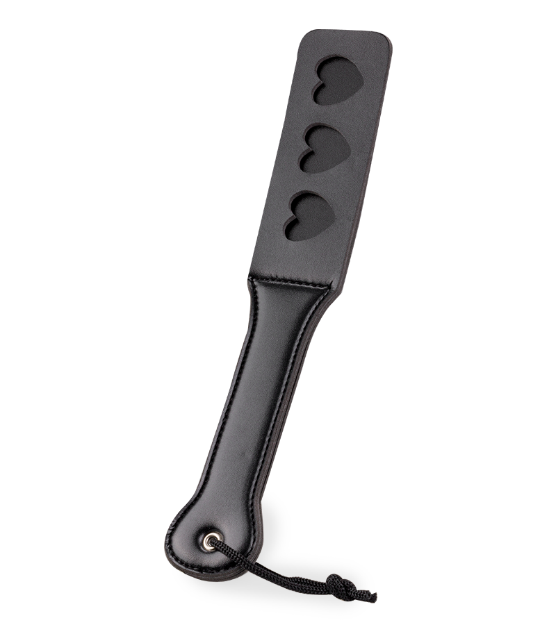 BDSM-Paddle aus Kunstleder mit Herzen