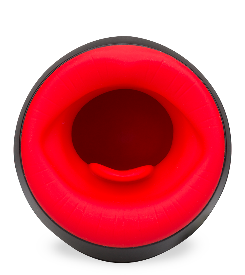 Beheizbarer Vibrationsmasturbator mit Blowjob-Mund