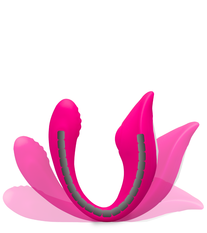 Biegbarer Klitoris- und G-Punkt-Stimulator mit Fernbedienung Idol