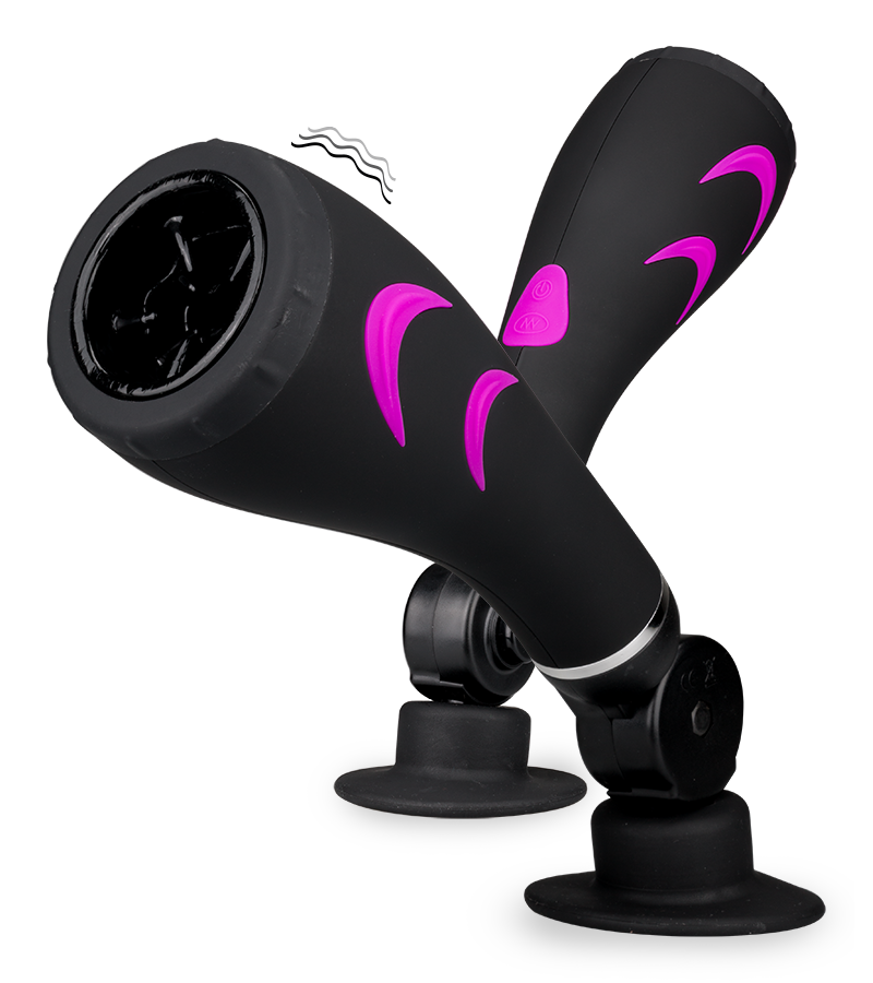 Blowjob-Profi-Masturbator mit Vibration und Saugfuß