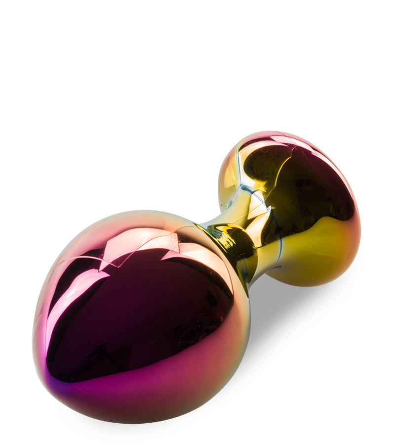 Buttplug aus Glas Chrome