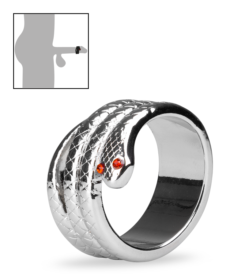 Cockring aus Edelstahl Medusa