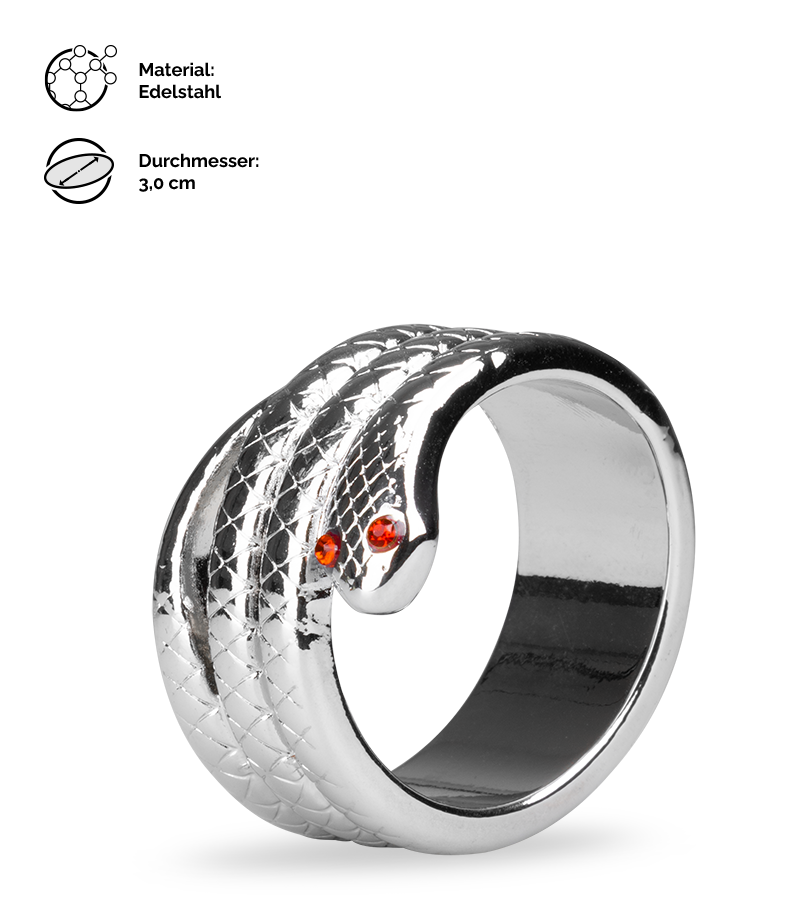Cockring aus Edelstahl Medusa