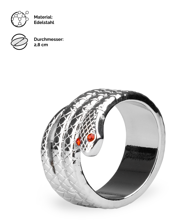 Cockring aus Edelstahl Medusa