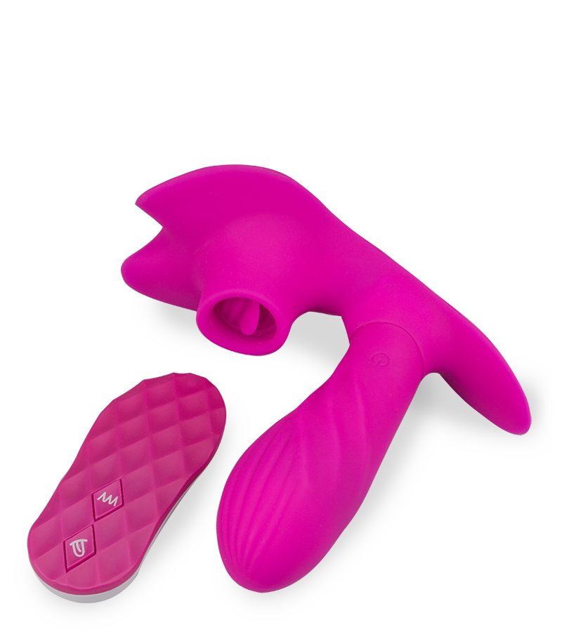 Cunnilingus-Sextoy mit Heizdildo