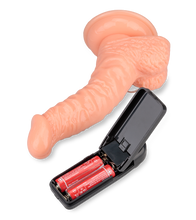 Laden Sie das Bild in den Galerie-Viewer, Dildo-Vibrator mit Aderung und Saugfuß