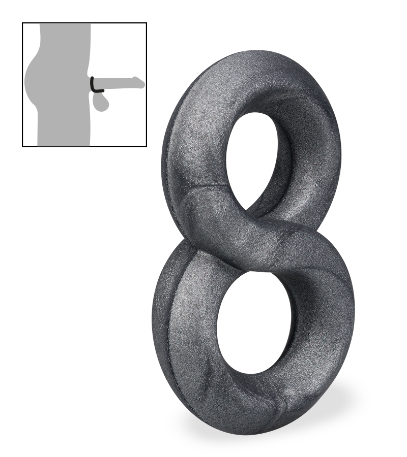 Doppel-Cockring aus medizinischem Silikon Julo