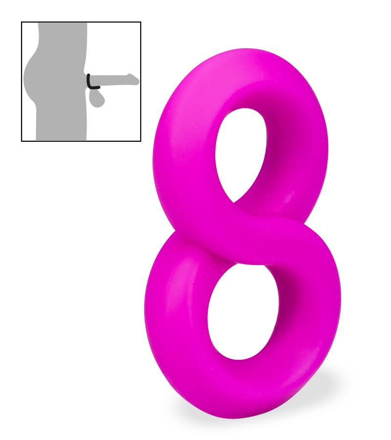 Doppel-Cockring aus medizinischem Silikon Julo