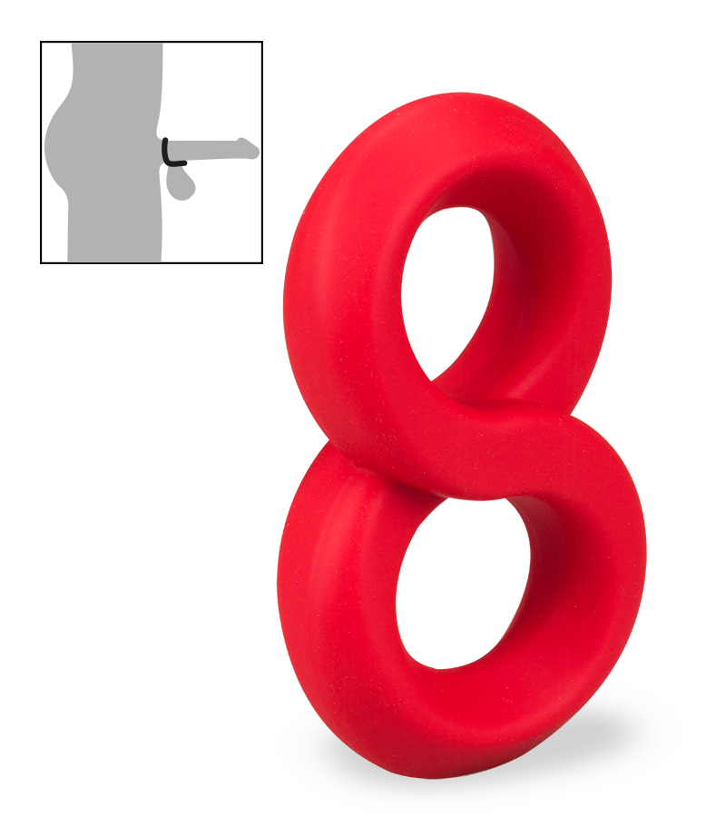 Doppel-Cockring aus medizinischem Silikon Julo