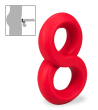 Laden Sie das Bild in den Galerie-Viewer, Doppel-Cockring aus medizinischem Silikon Julo