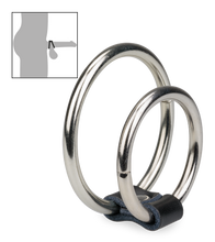 Laden Sie das Bild in den Galerie-Viewer, Doppel-Cockring aus Metall