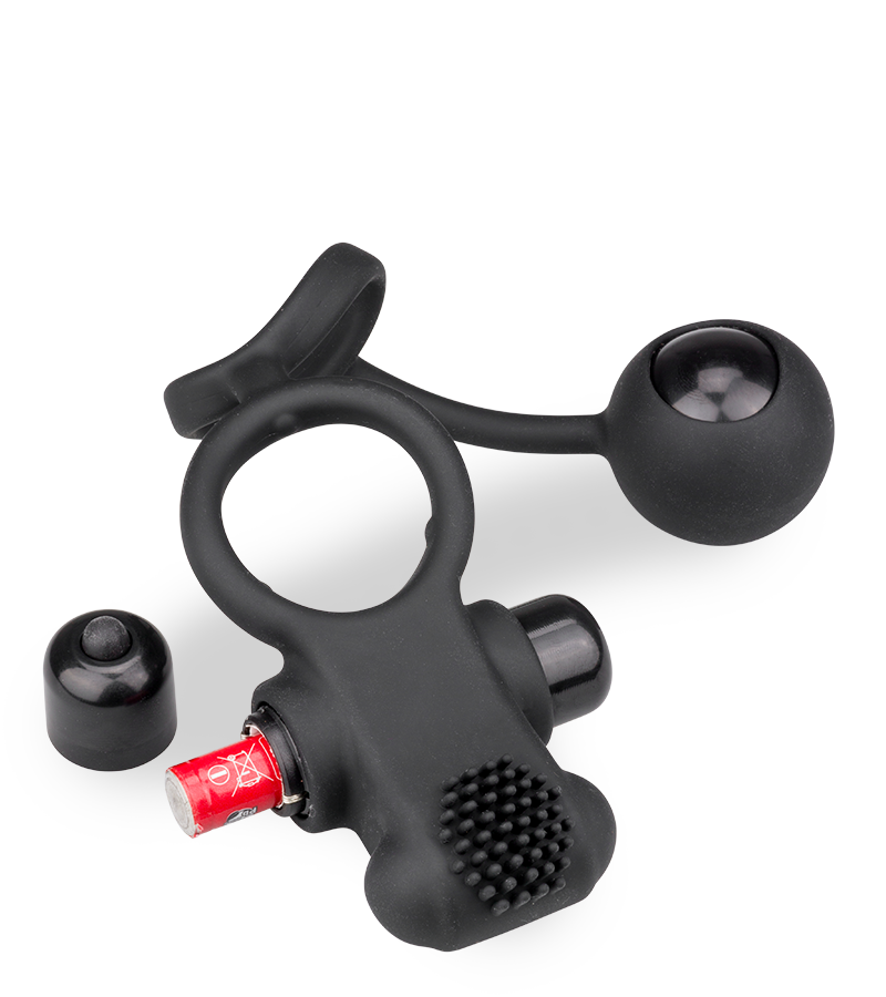 Doppel-Cockring mit Vibration und Analkugel