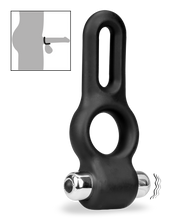Laden Sie das Bild in den Galerie-Viewer, Doppel-Penisring mit Vibration aus Silikon Jaxon