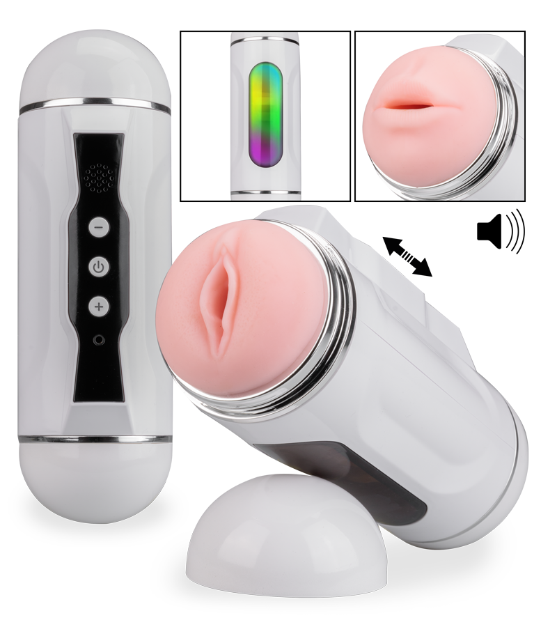 Double-Hole-Masturbator mit Stoßfunktion Party