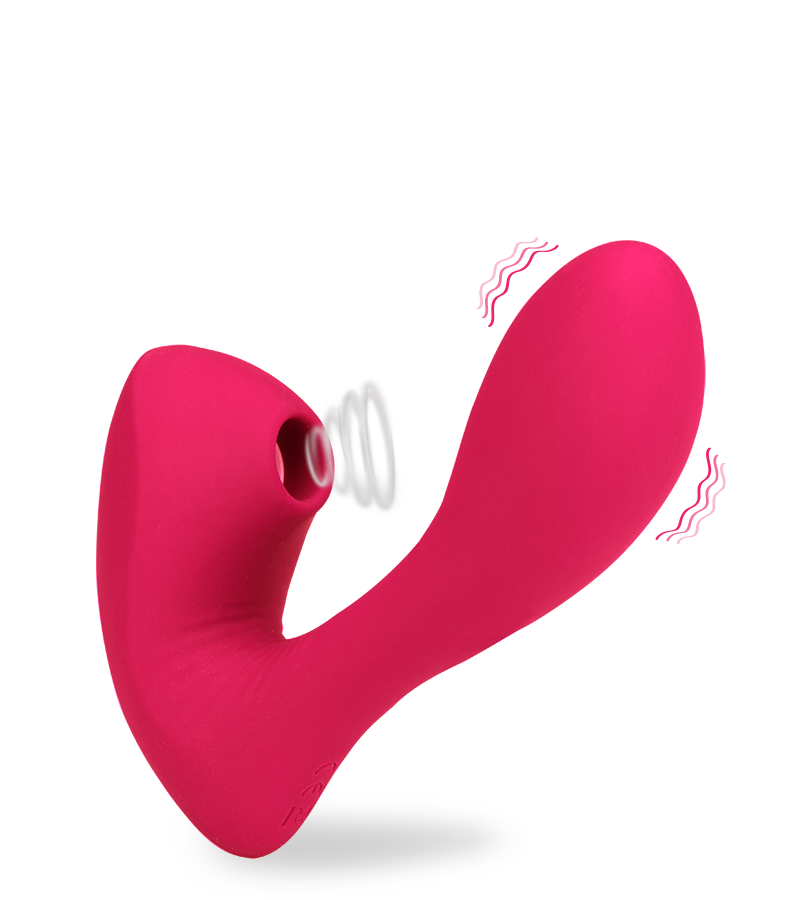 Druckwellenstimulator mit Innendildo Fame