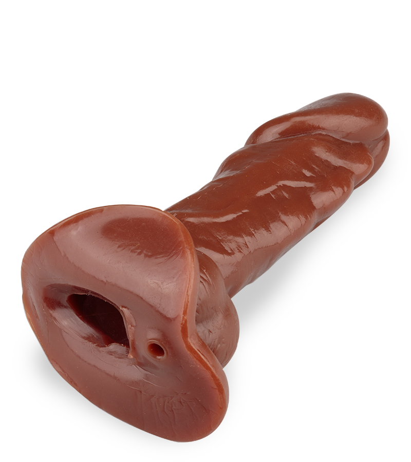 Dunkelhäutige Penishülle