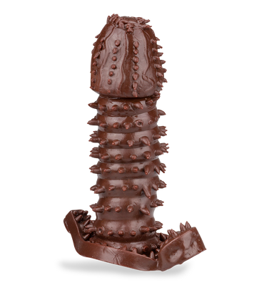 Dunkle genoppte Penishülle