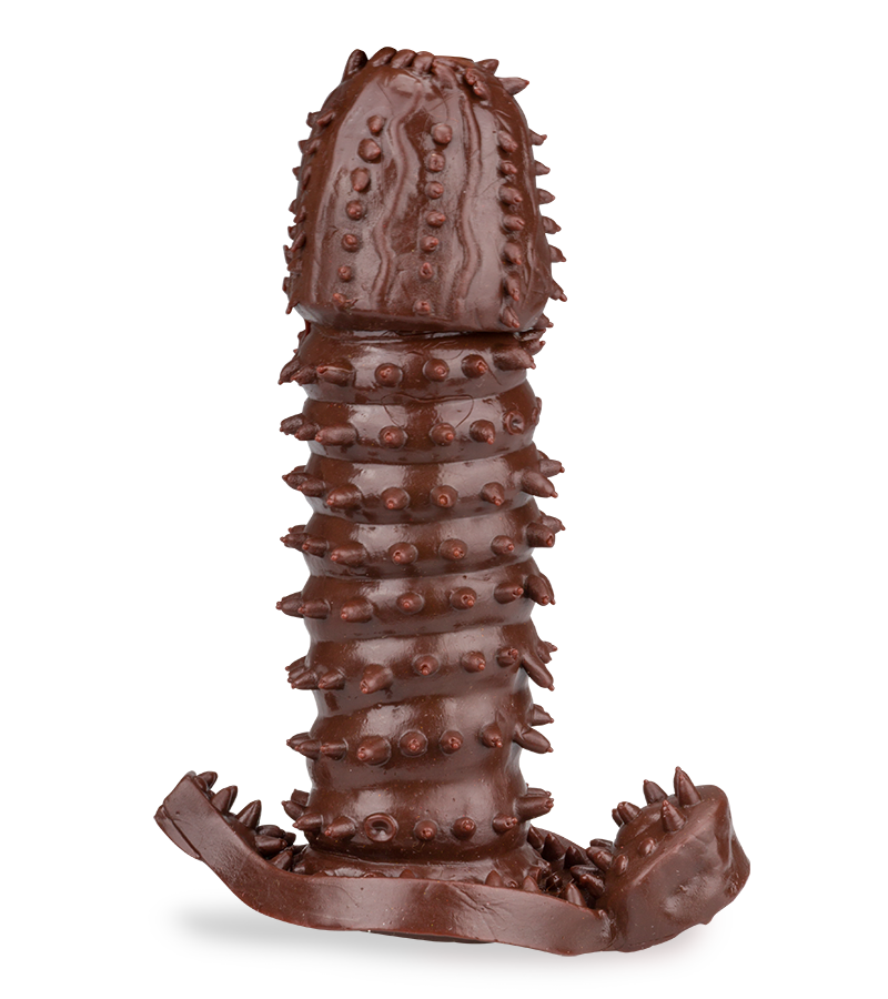 Dunkle genoppte Penishülle