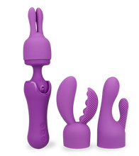 Laden Sie das Bild in den Galerie-Viewer, Fantasy-Wand-Vibrator mit 3 Aufsätzen, 10 Modi