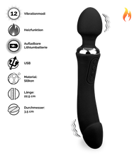 Laden Sie das Bild in den Galerie-Viewer, Fantasy Wand Vibrator mit Heizung Treat