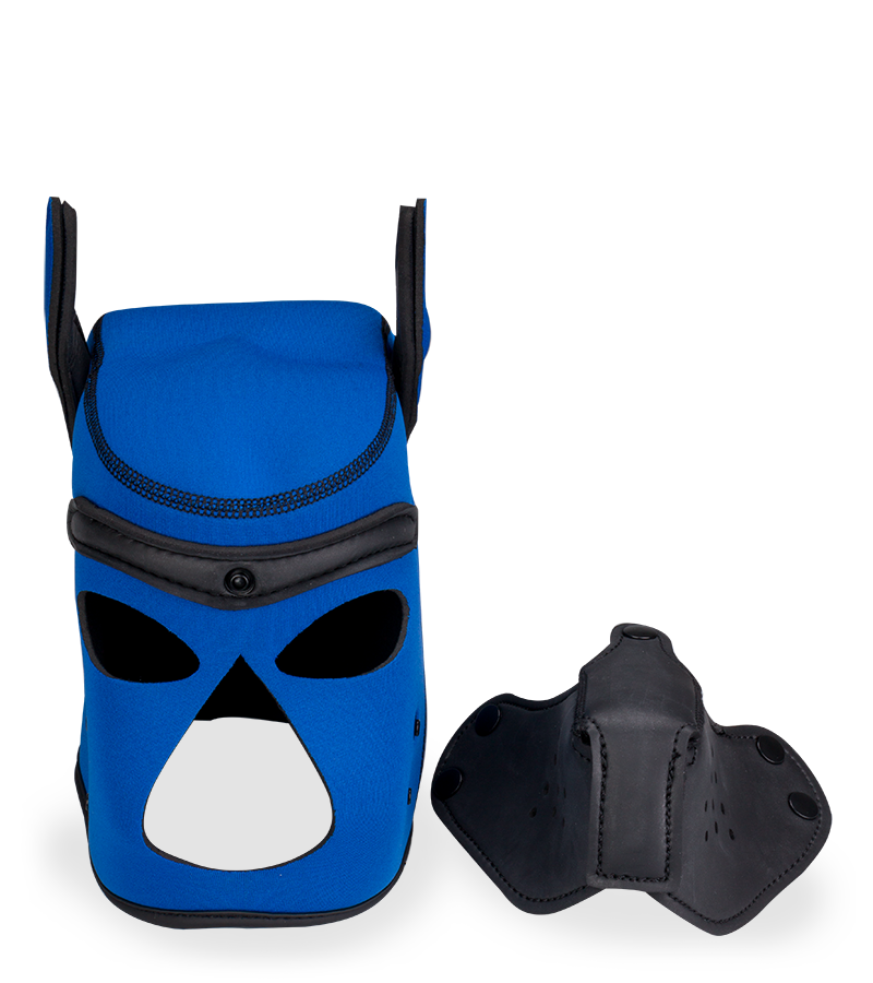 Farbige Puppy-Play-Hundemaske aus Neopren