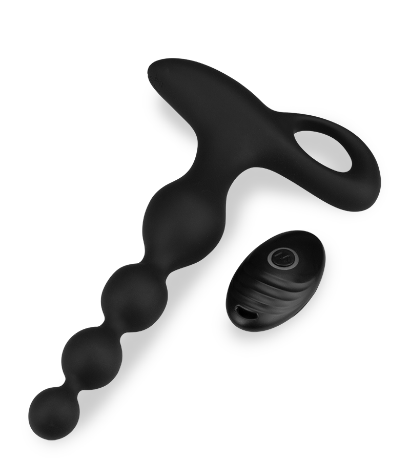 Ferngesteuerte Analkette mit Vibration Whisper