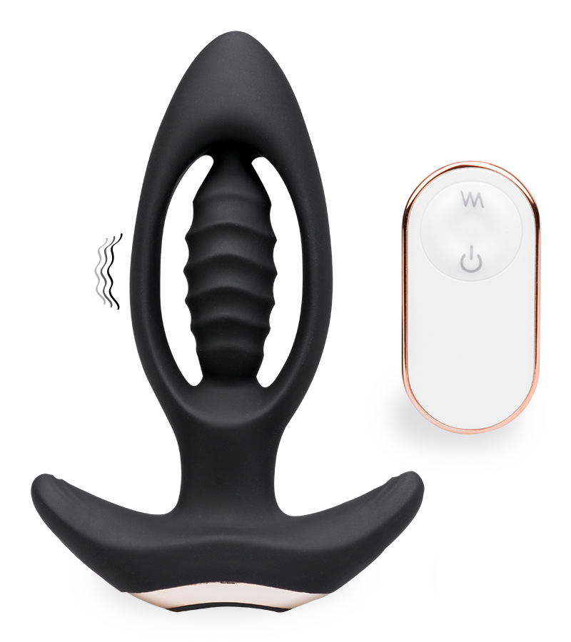 Ferngesteuerter Analplug mit Vibration Anchor