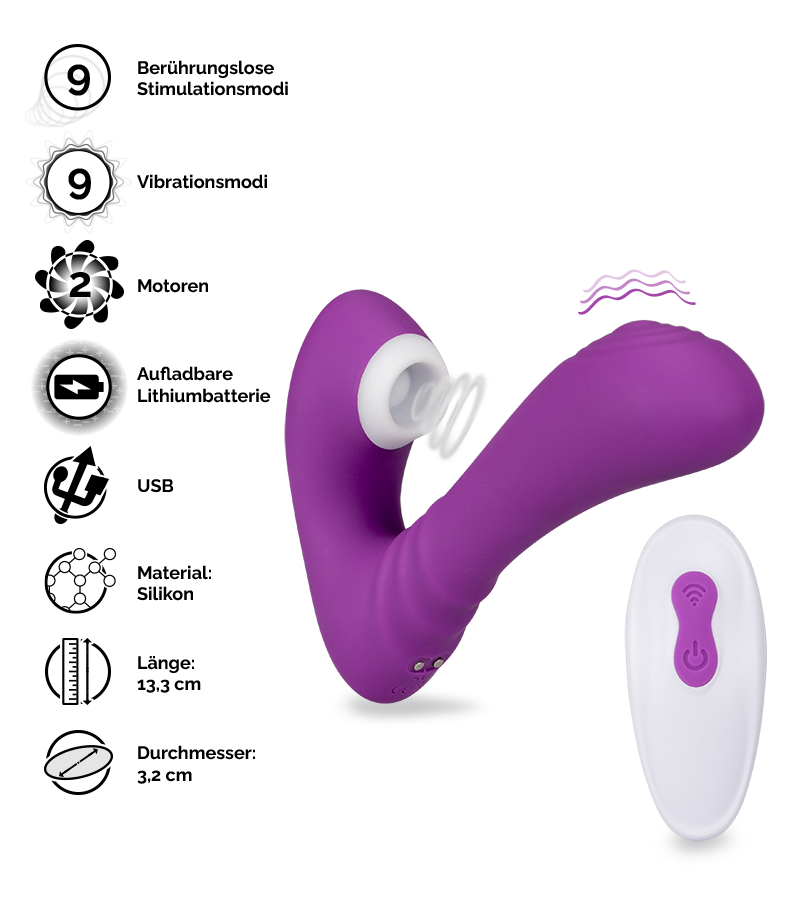 Ferngesteuerter Klitoris- und G-Punkt-Stimulator Gray