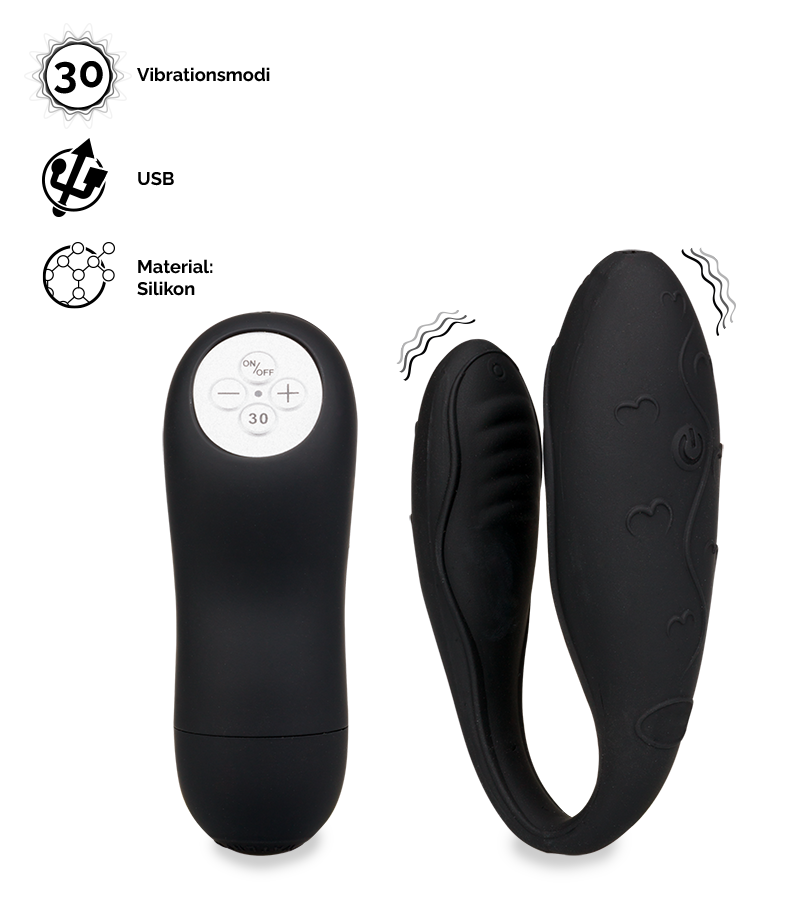 Ferngesteuerter Paar-Vibrator Lov'Inside™ – Schwarz