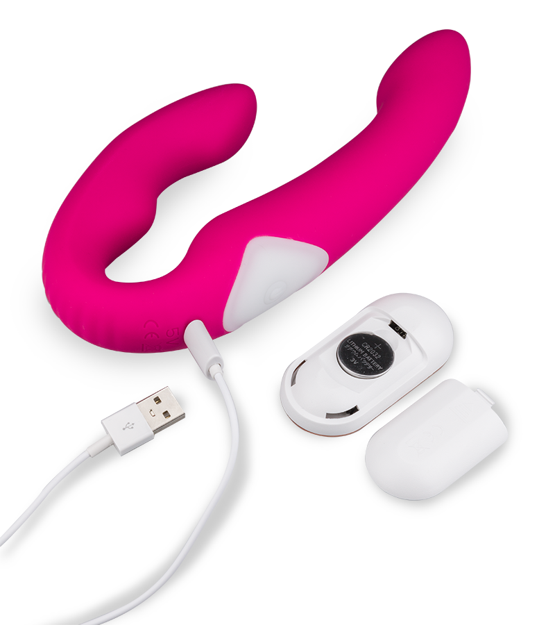 Ferngesteuerter Strapless Strapon mit Vibration Equality