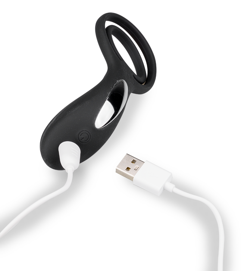 Ferngesteuerter Vibrator mit Penis- und Hodenring für Paare