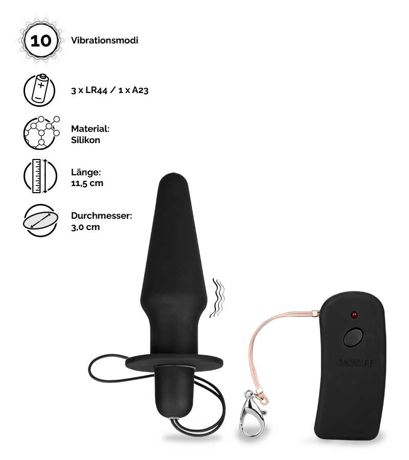 Ferngesteuerter vibrierender Analplug Cruise