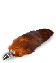 Laden Sie das Bild in den Galerie-Viewer, Foxtail-Analplug in Schwarz-Orange