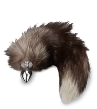 Laden Sie das Bild in den Galerie-Viewer, Foxtail-Buttplug in Schwarz-Weiß