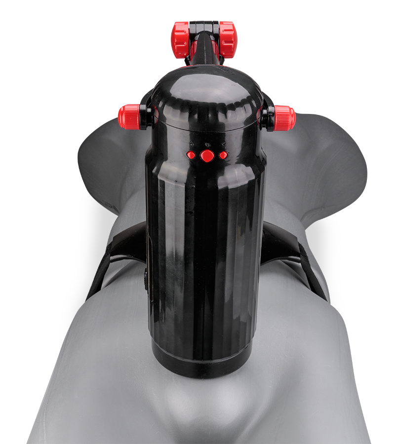 Freihand-Masturbator mit Gürtel und Vagina-Aufsatz