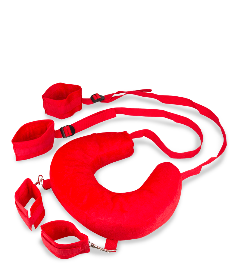 Fuß- und Handfesseln mit Nackenrolle