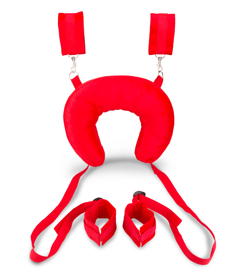 Fuß- und Handfesseln mit Nackenrolle
