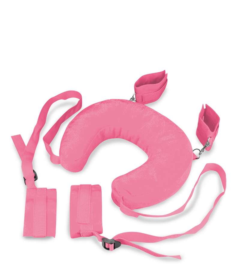 Fuß- und Handfesseln mit Nackenrolle