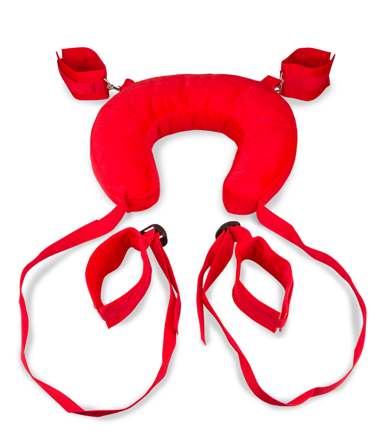 Fuß- und Handfesseln mit Nackenrolle