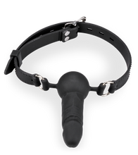 Laden Sie das Bild in den Galerie-Viewer, Gagball aus Silikon mit Dildo 6,5cm