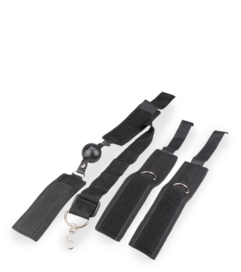 Gagball mit Handfesseln