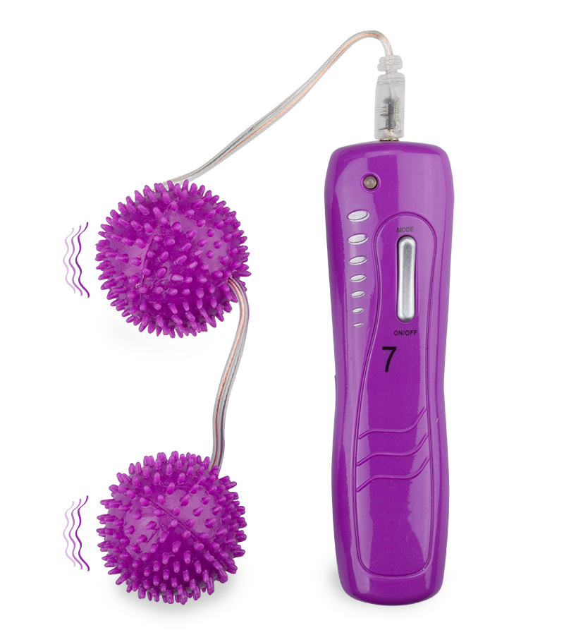 Genoppte Vibro-Liebeskugeln in Rosa