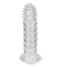 Laden Sie das Bild in den Galerie-Viewer, Genopptes Penis-Sleeve mit vibrierender Spitze