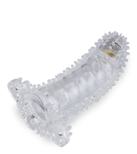 Laden Sie das Bild in den Galerie-Viewer, Genopptes Penis-Sleeve mit vibrierender Spitze