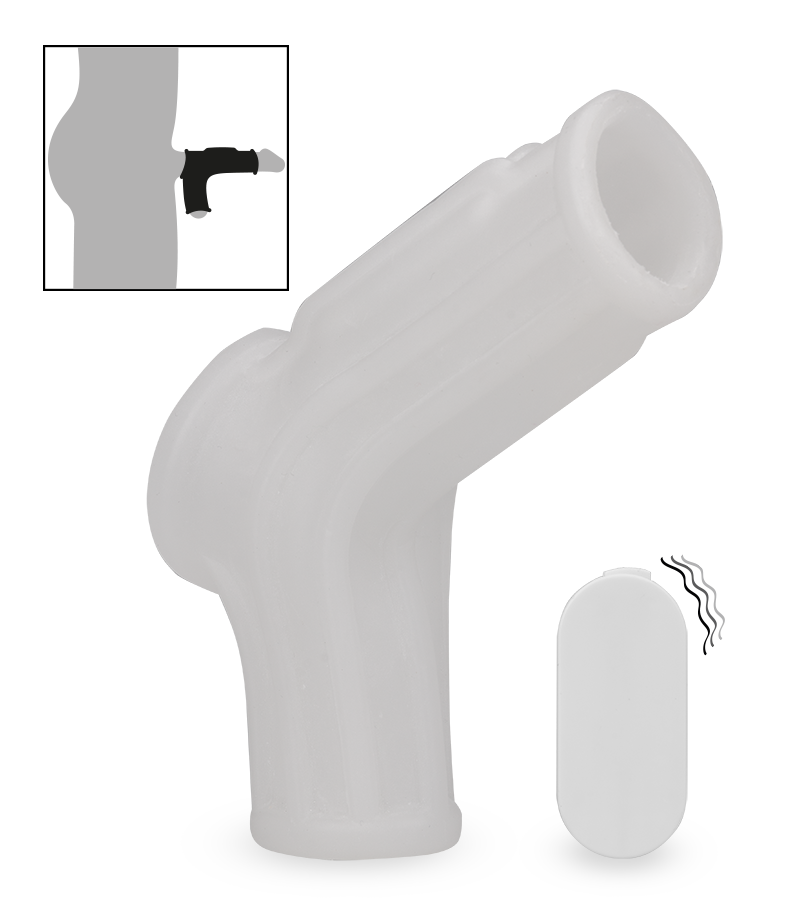Gerillte Penismanschette mit Vibration Everest