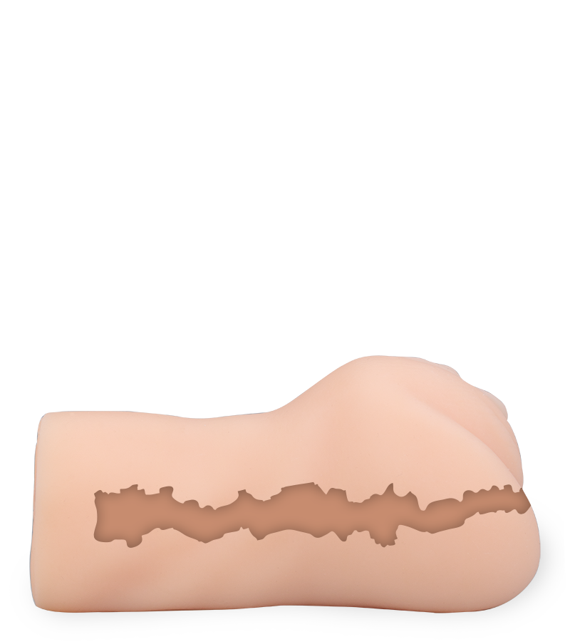 Gerillte und genoppte Taschenmuschi mit Vibration Jena